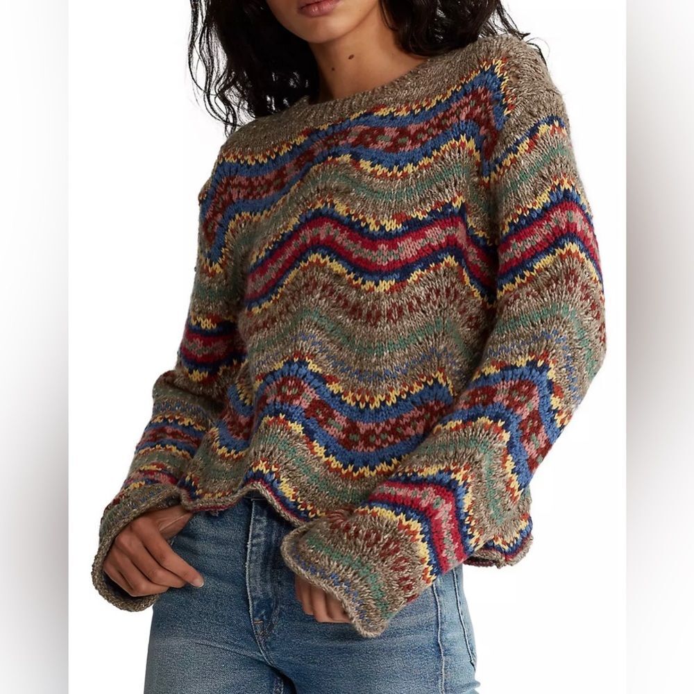 Polo Ralph Lauren - Women’s Wave Lambswool/Cashmere Blend Sweater -Size XL - Picture 2 of 7